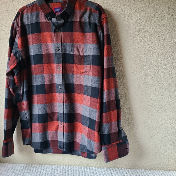 Untuckit Men's Longs Sleeve Fannel Shirt Plaid Size 2XL - Picture 10 of 10